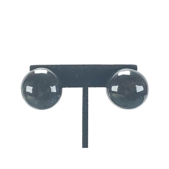 Unknown Jewelry - Black Wood Clip-On Earrings